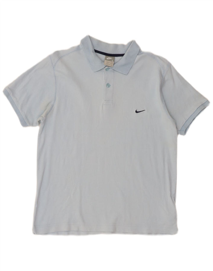 Ανδρικό μπλουζάκι πόλο Nike μεγάλο μπλε βαμβακερό