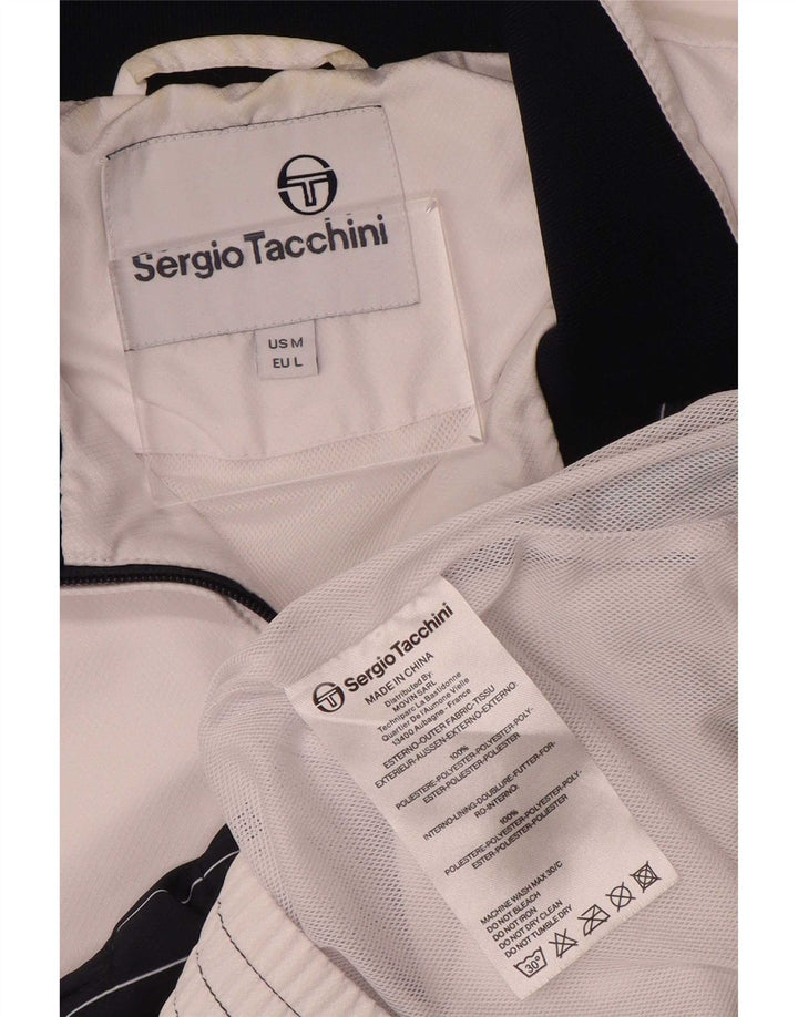 Ανδρική φόρμα Sergio Tacchini Μπουφάν μεσαίου λευκού χρώματος