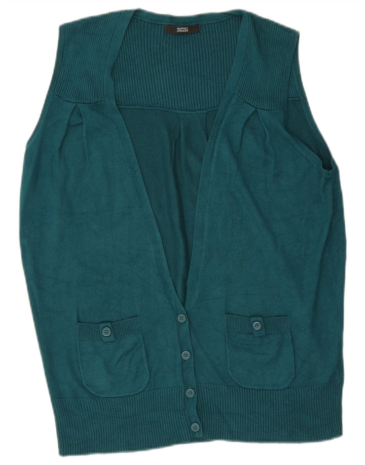 Marks & Spencer Γυναικείο Αμάνικο πουλόβερ UK 12 Medium Green