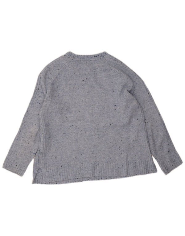 Marks & Spencer Γυναικείο πουλόβερ με λαιμό σκάφος UK 14 Medium Blue Flecked