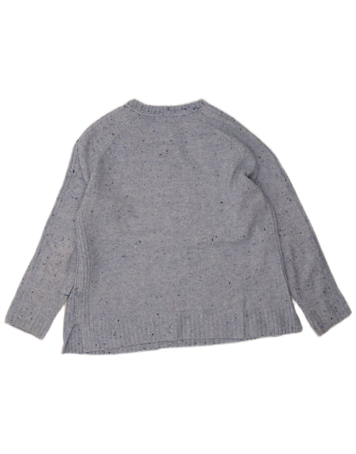 Marks & Spencer Γυναικείο πουλόβερ με λαιμό σκάφος UK 14 Medium Blue Flecked