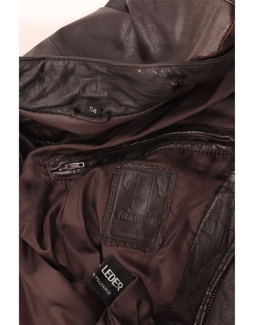 Trapper Ανδρικό Δερμάτινο Μπουφάν IT 54 2XL Καφέ Δερμάτινο