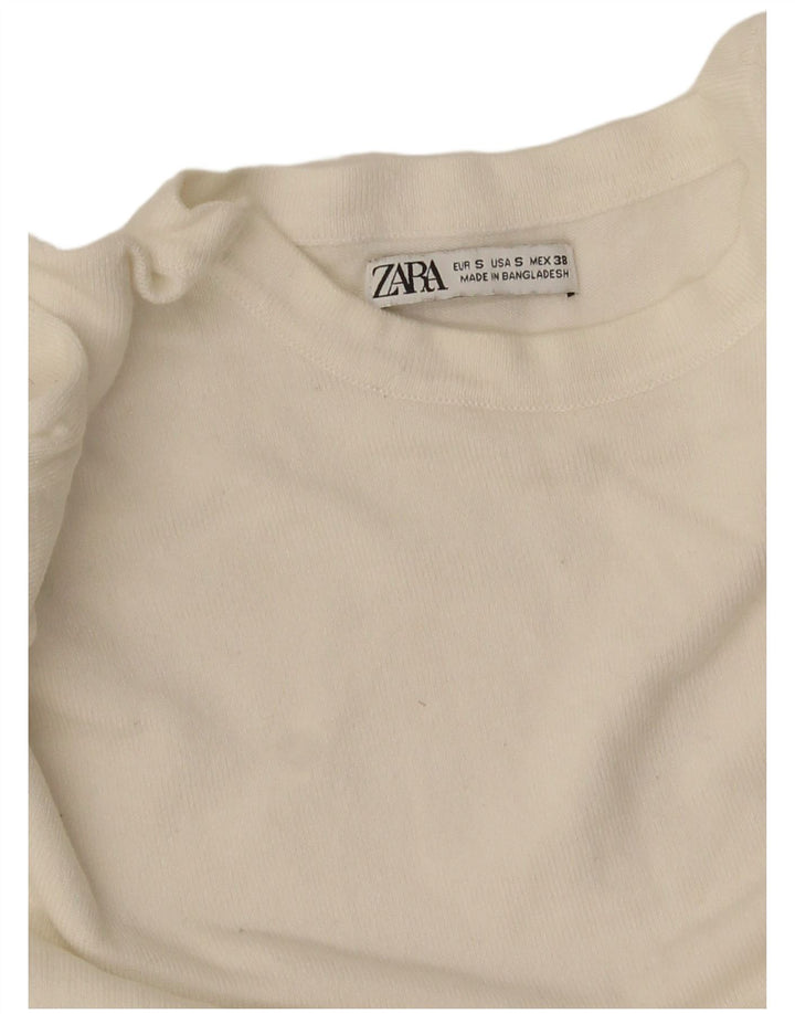 Ανδρικό πουλόβερ Zara Crew Neck Jumper Small White