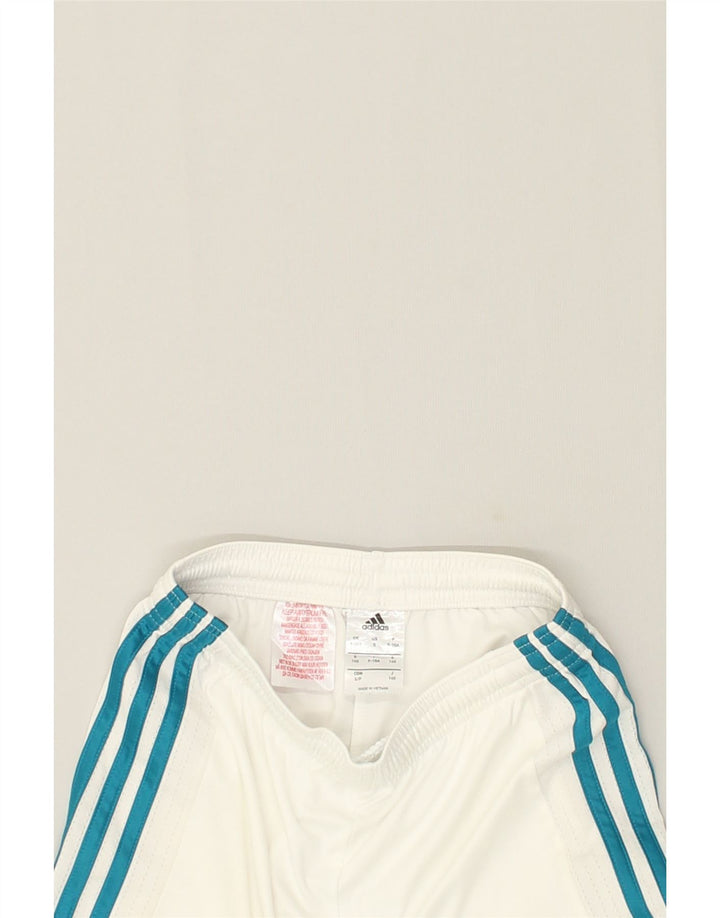 ADIDAS Boys Sport Shorts 9-10 Years White | Vintage Adidas | Thrift | Second-Hand Adidas | Used Clothing | Messina Hembry 