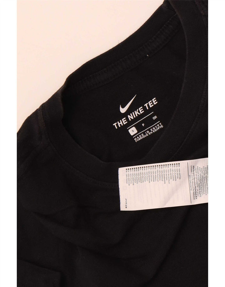 Ανδρικό μπλουζάκι Nike, μικρό μαύρο βαμβακερό