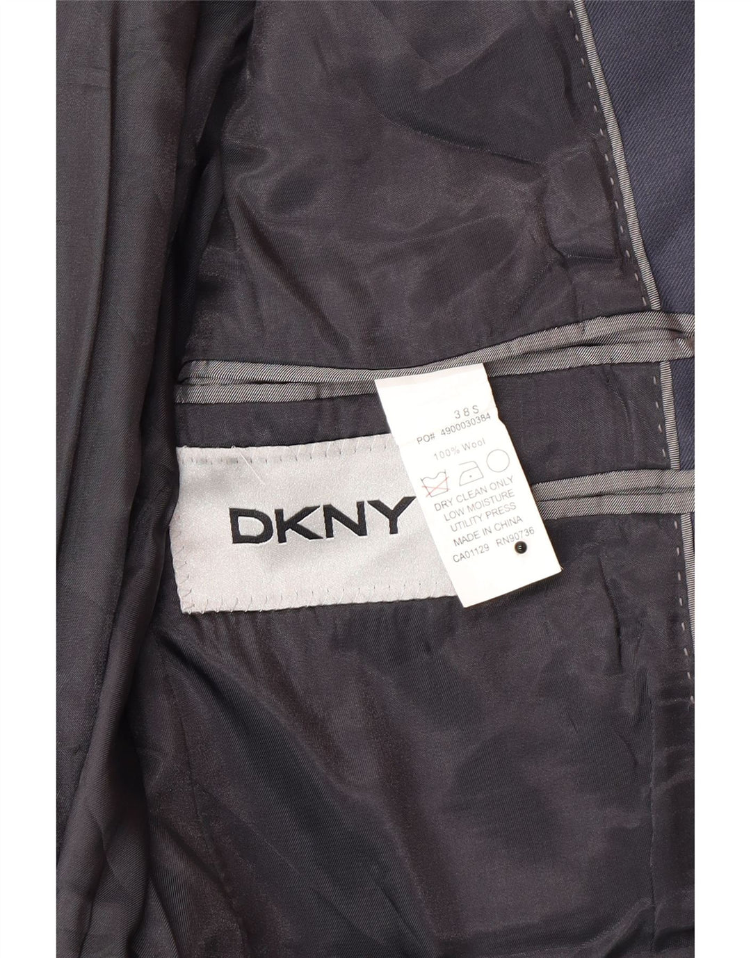 Dkny Ανδρικό σακάκι σακάκι με 2 κουμπιά UK 38 Medium Navy Blue Wool