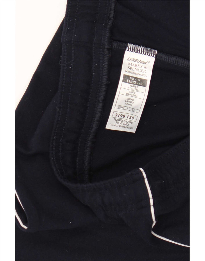 Γυναικεία αθλητικά παντελόνια Marks & Spencer UK 14 Large Navy Blue Polyamide