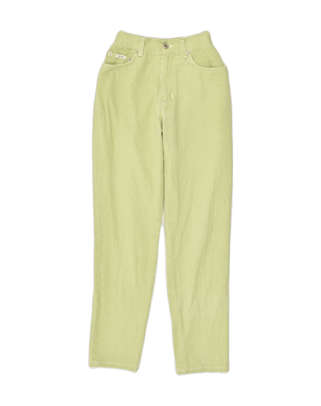 VINTAGE Womens Tapered Casual Trousers W22 L28 Green Check Cotton | Vintage Vintage | Thrift | Second-Hand Vintage | Used Clothing | Messina Hembry 