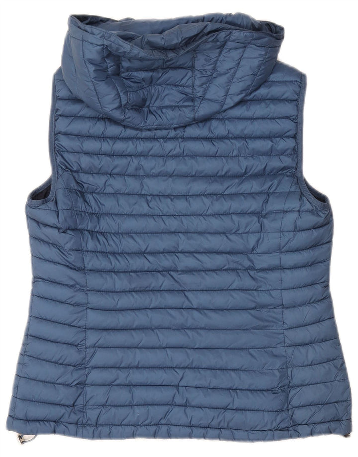 Massimo Dutti Γυναικεία κουκούλα με επένδυση Gilet UK 12 μεσαίο μπλε πολυεστέρας