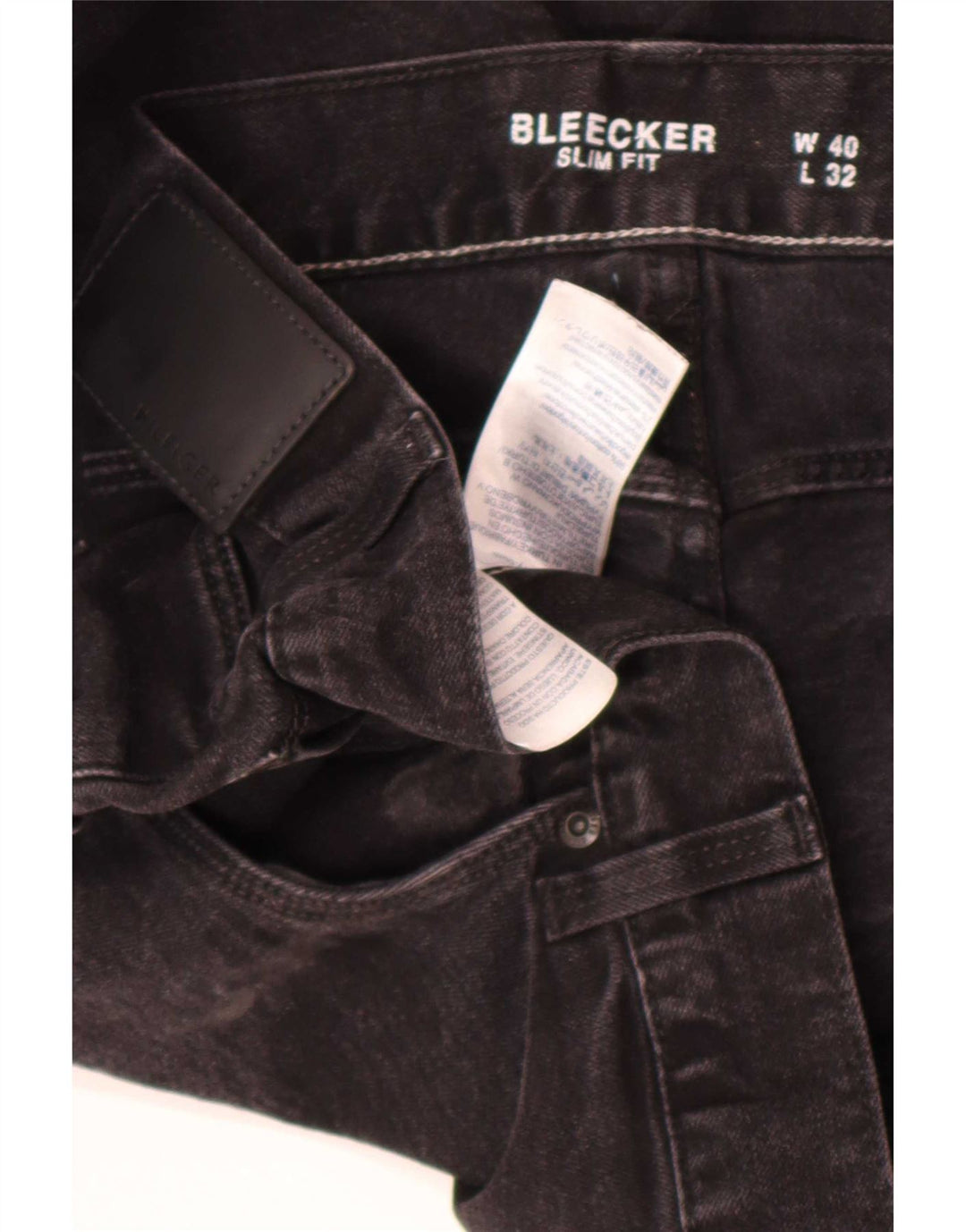 Tommy Hilfiger Mens Bleecker Slim Jeans W40 L32 Μαύρο βαμβακερό