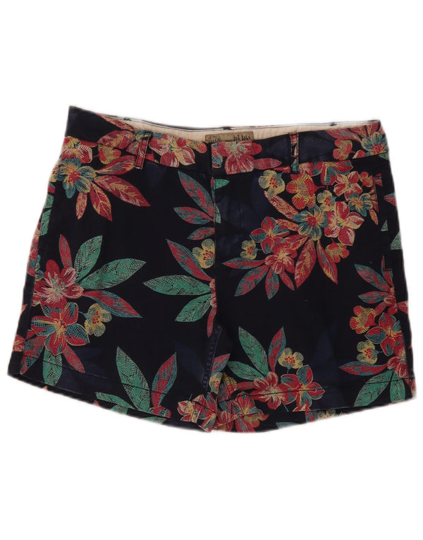 Γυναικείο σορτς Chino με χοντρό πρόσωπο UK 12 Medium W32 Navy Blue Floral βαμβακερό