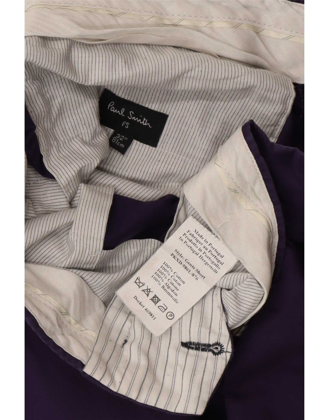 Ανδρικό σορτς chino Paul Smith W32 Βαμβακερό μεσαίο μωβ