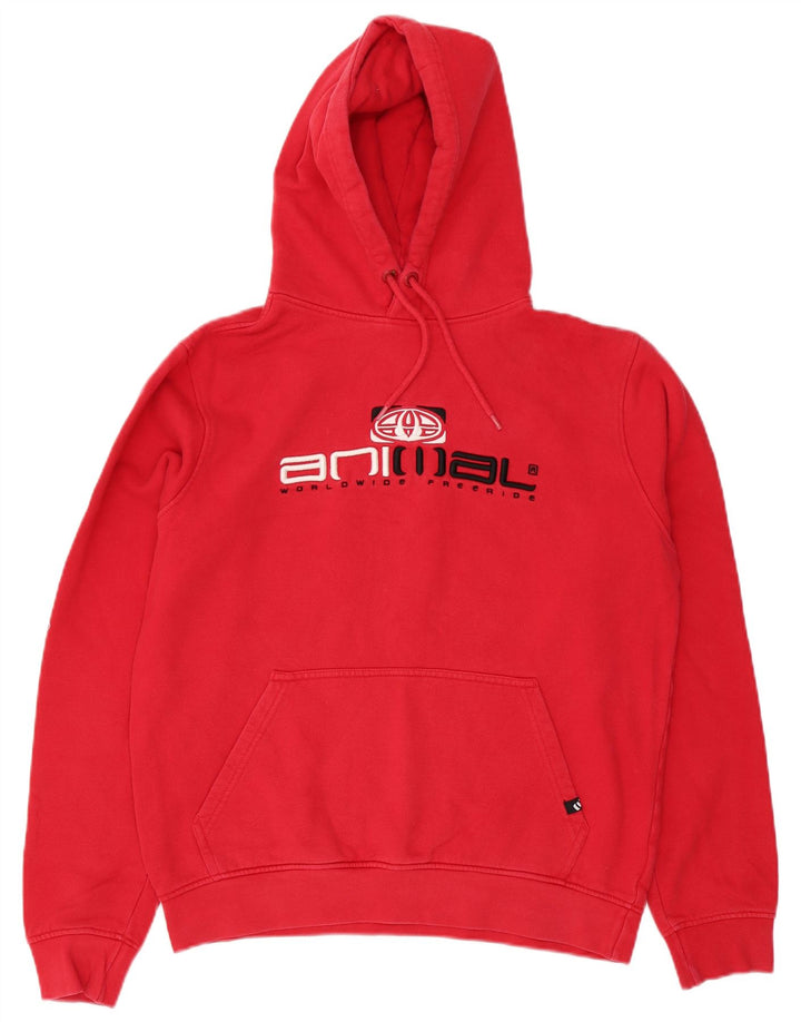 Ανδρικό Animal Graphic Hoodie Jumper Μεσαίο κόκκινο βαμβακερό