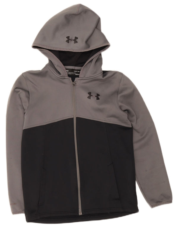 Πουλόβερ UNDER Armour Boys Cold Gear Zip Hoodie 11-12 Years Large Grey
