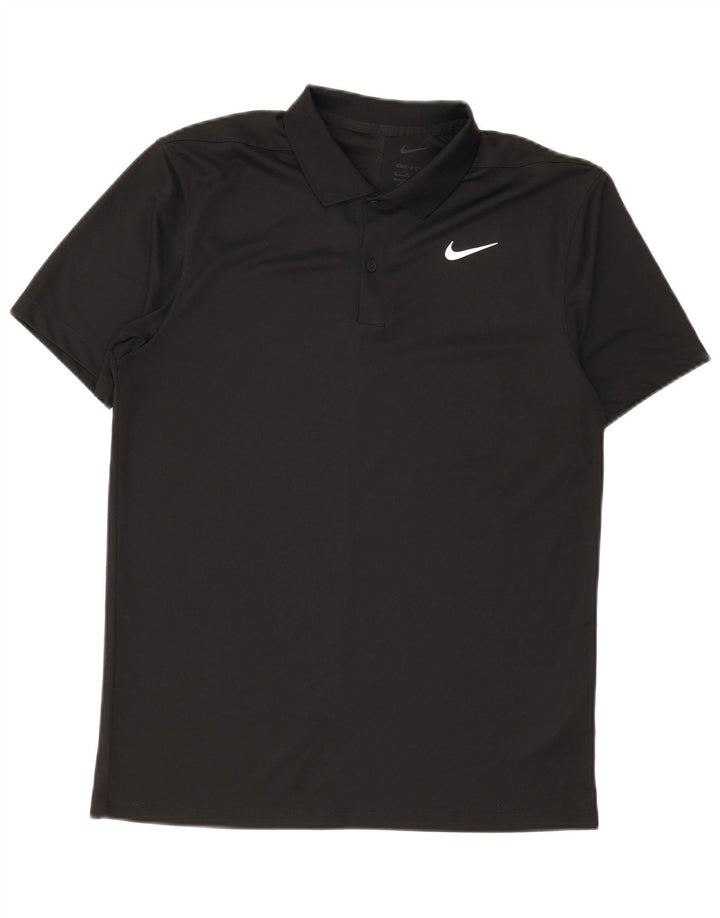 Ανδρικό μπλουζάκι Nike Dri Fit Polo Μικρό μαύρο πολυεστέρα
