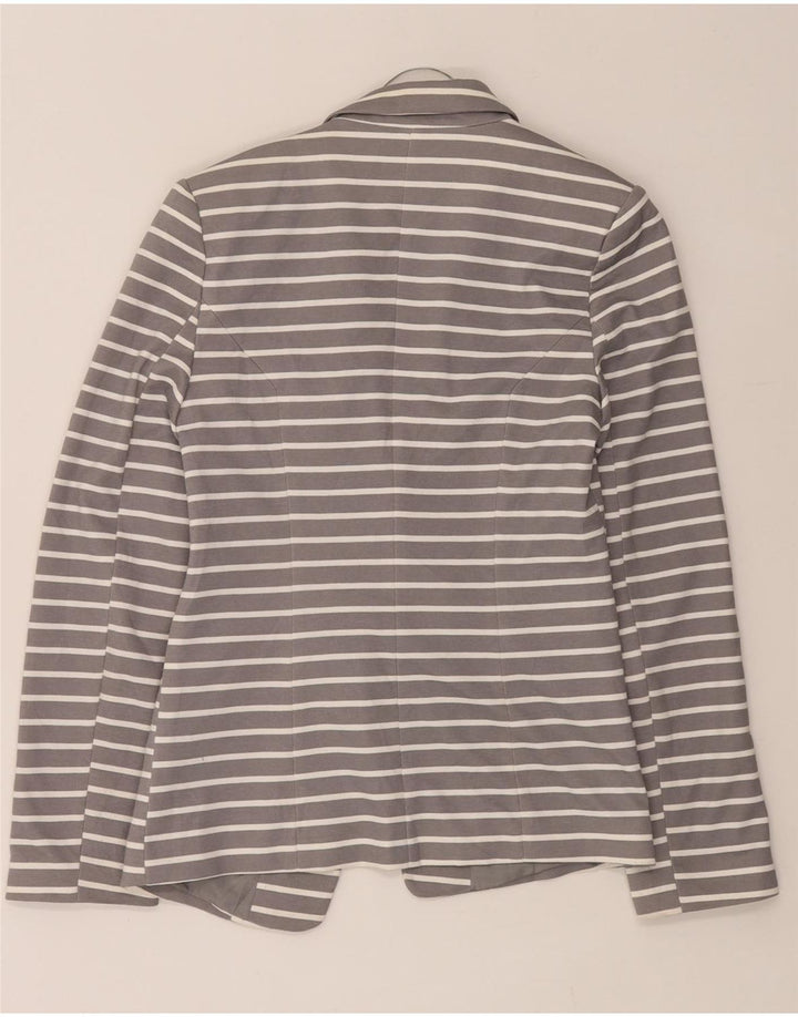 Oasis Γυναικείο Open Blazer Jacket UK 8 Small Grey ριγέ πολυεστέρας