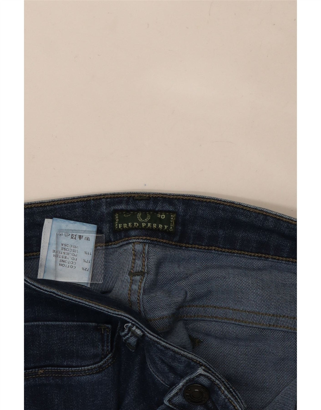 FRED PERRY Γυναικείο Skinny Jeans W30 L30 Navy Blue Cotton