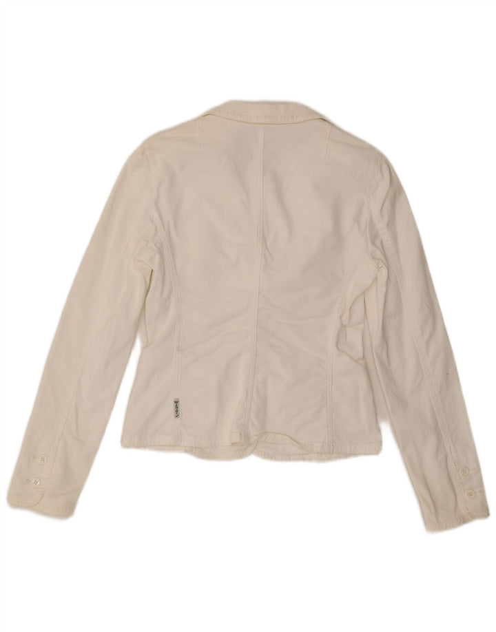 ARMANI JEANS Γυναικείο σακάκι με 3 κουμπιά σακάκι UK 10 Small White