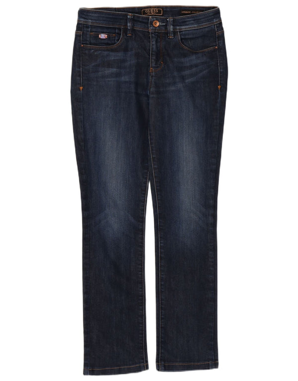 Guess Womens Cigarette Slim Jeans W27 L28 Navy Blue Cotton