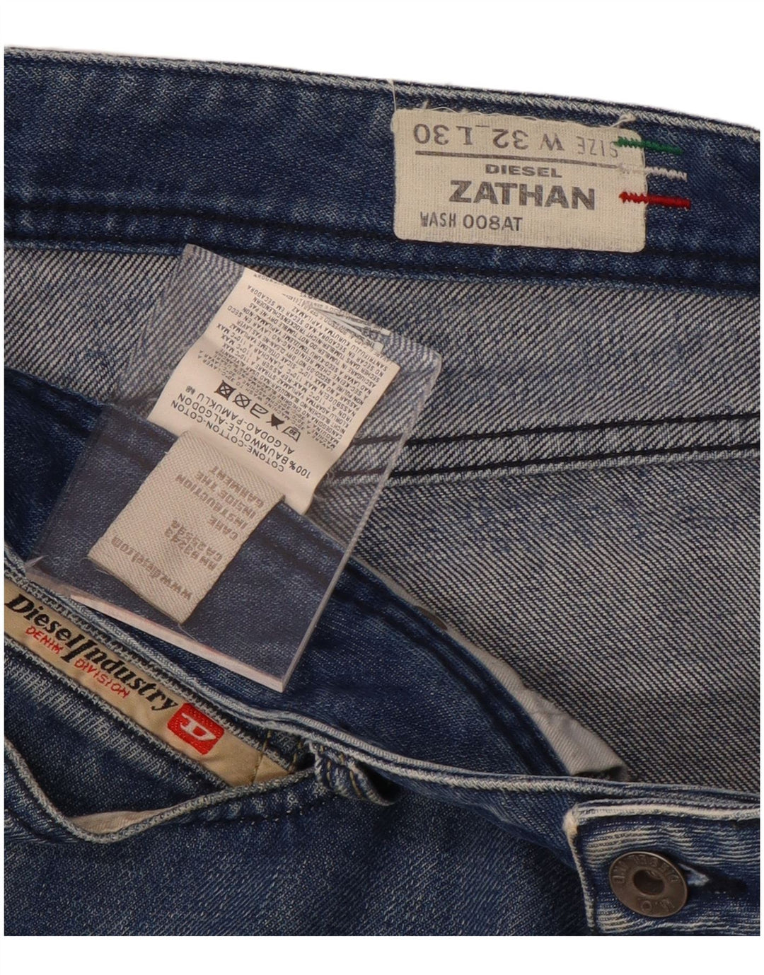 Ανδρικά DIESEL Zathan Bootcut Jeans W32 L30 Blue Cotton