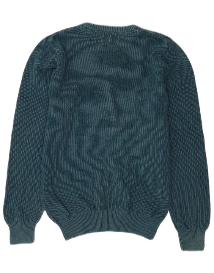 Ανδρικό πουλόβερ Marks & Spencer Regular Fit Crew Neck Jumper Μικρό μπλε βαμβακερό