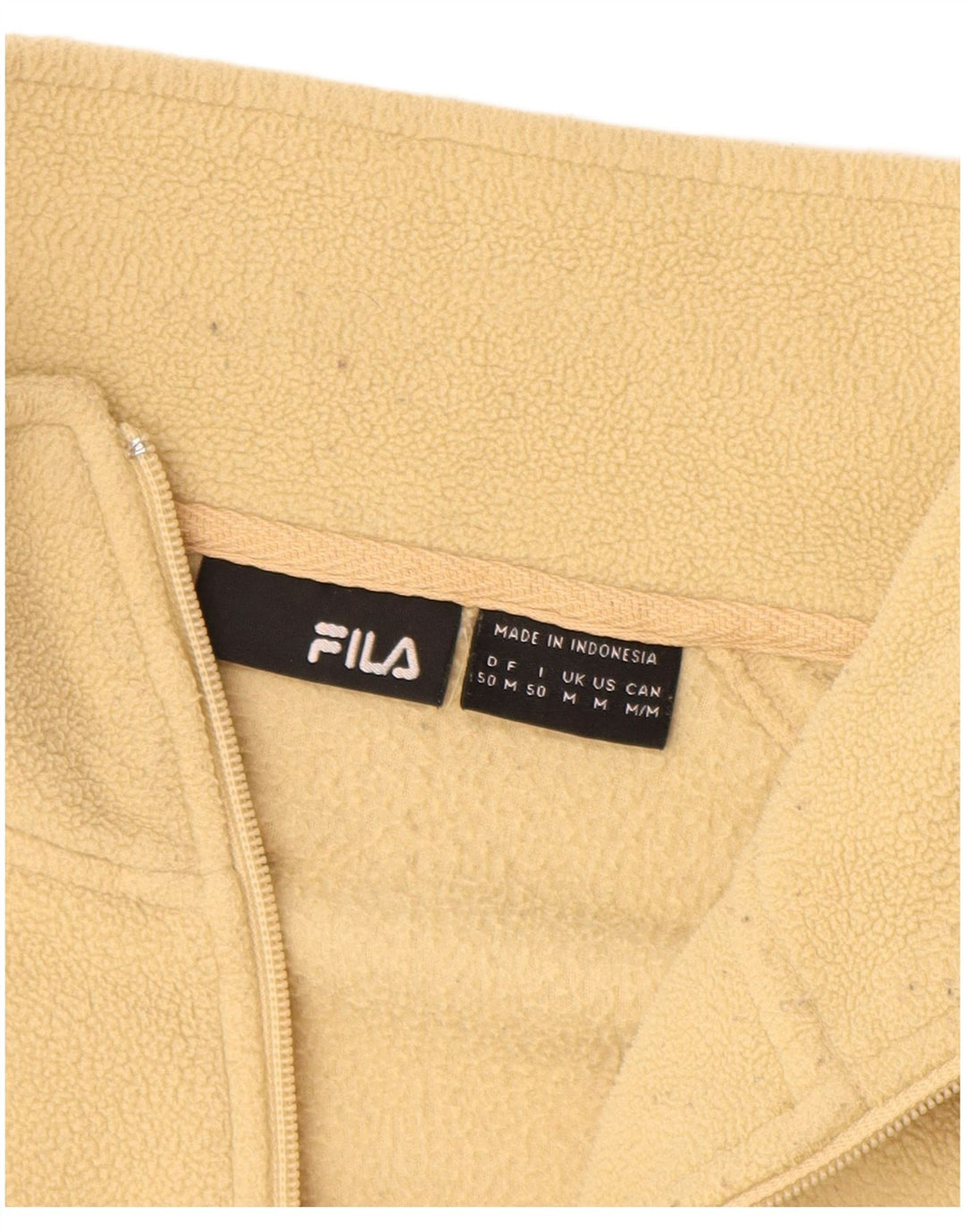 Fila Ανδρικό Fleece Jacket UK 38 Medium Yellow Polyester