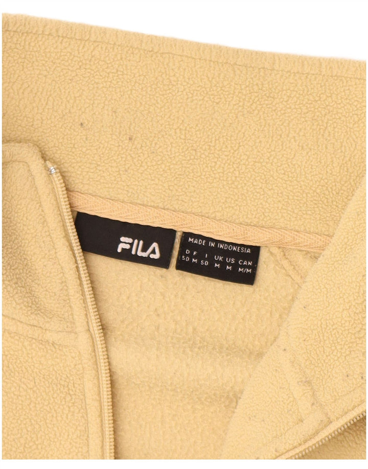 Fila Ανδρικό Fleece Jacket UK 38 Medium Yellow Polyester