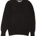 Marks & Spencer Γυναικείο πουλόβερ με λαιμόκοψη σε V UK 10 Small Black Viscose