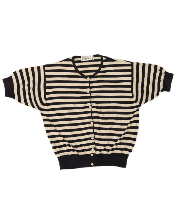 Γυναικείο κοντομάνικο ζακέτα Burton UK 10 Small Navy Blue ριγέ