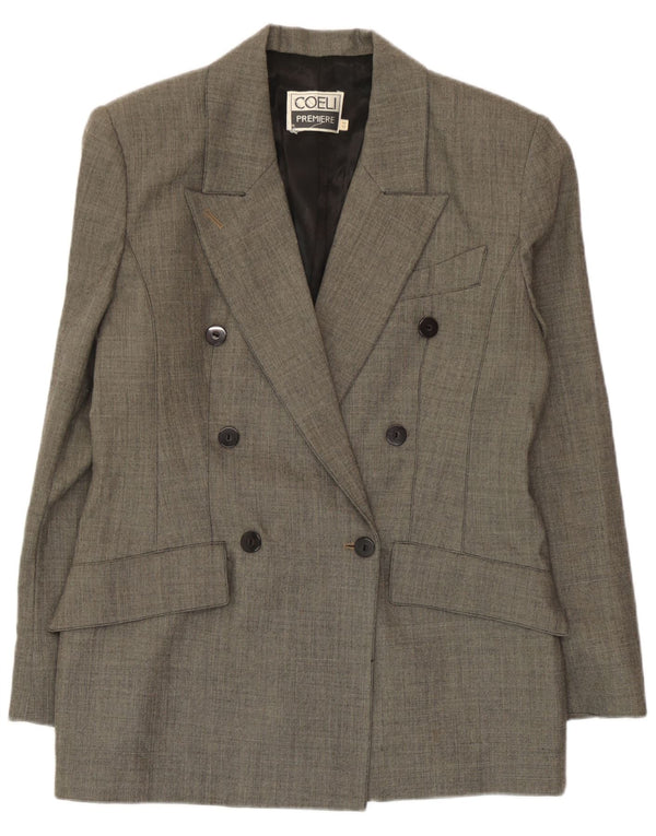 Vintage Γυναικείο Διπλό Μπουφάν Blazer IT 44 Medium Grey Wool