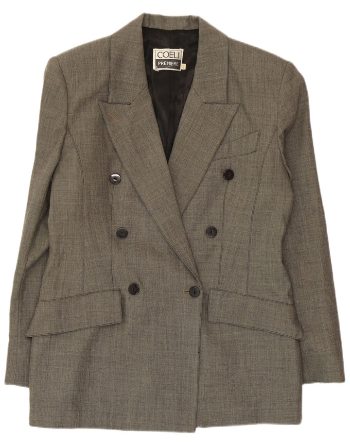 Vintage Γυναικείο Διπλό Μπουφάν Blazer IT 44 Medium Grey Wool
