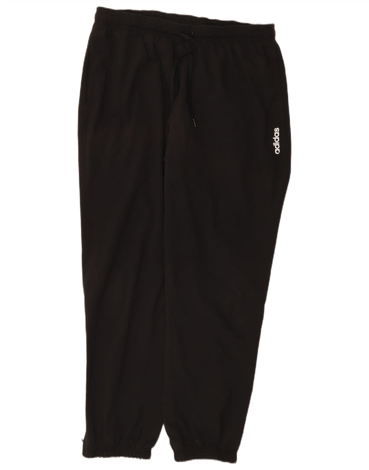 Adidas Mens Tracksuit Trousers Joggers XL Black Polyester