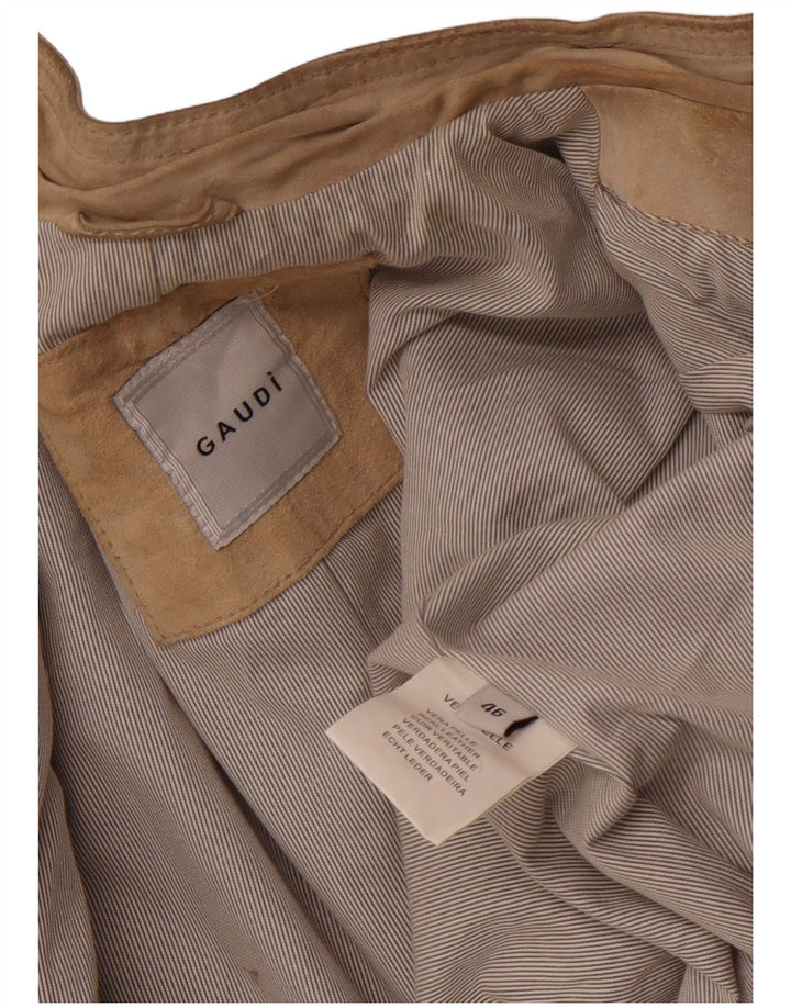GAUDI Γυναικείο Suede Bomber Jacket IT 46 Large Beige Leather