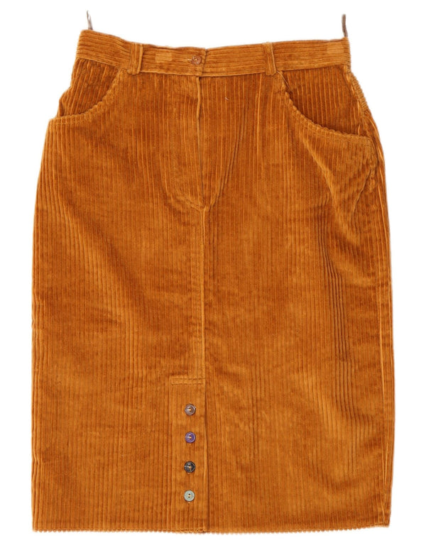 Vintage Γυναικεία Κοτλέ Φούστα IT 42 Medium W28 Beige