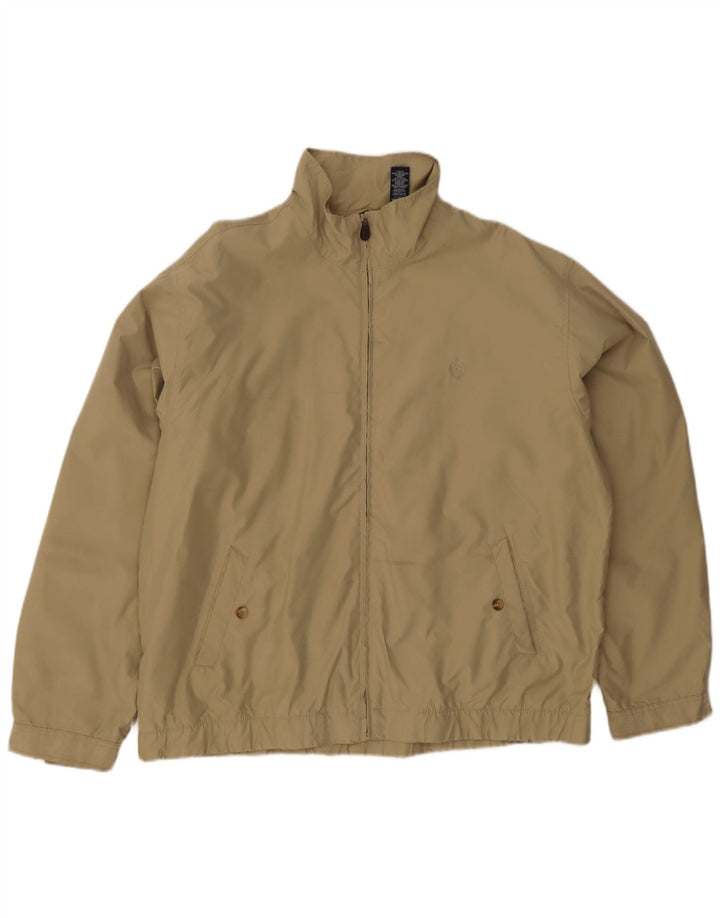 Chaps Mens Bomber Jacket UK 42 XL Beige Polyester