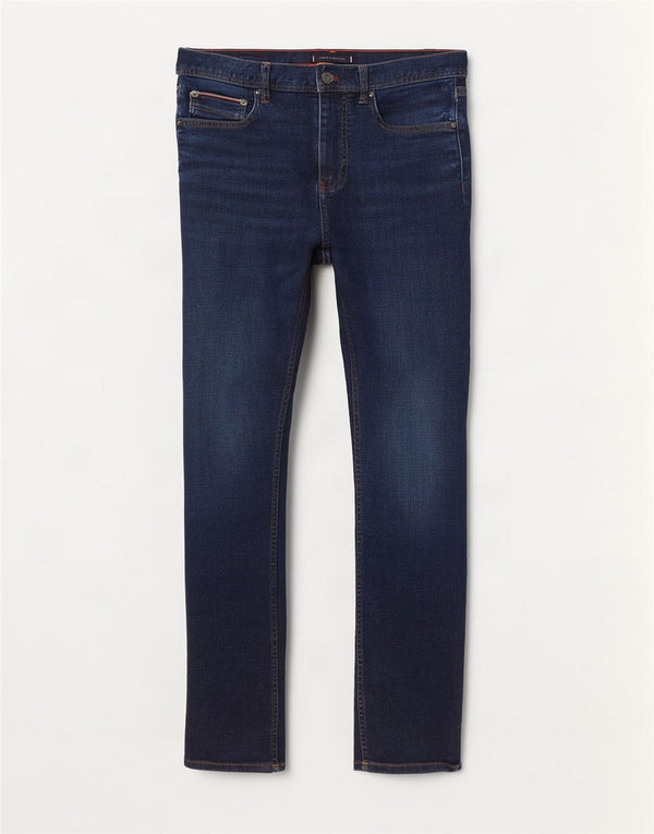 Tommy Hilfiger Mens Denton Straight Jeans W34 L30 Navy Blue Cotton