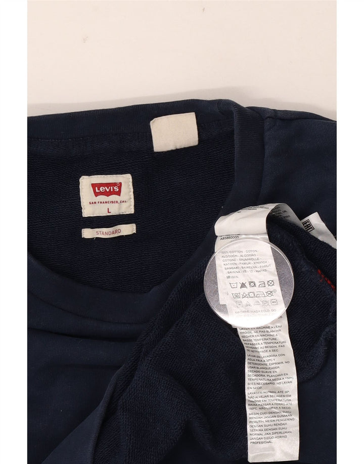 Ανδρική φούτερ Levi's Standard Graphic Jumper Large Navy Blue από βαμβάκι