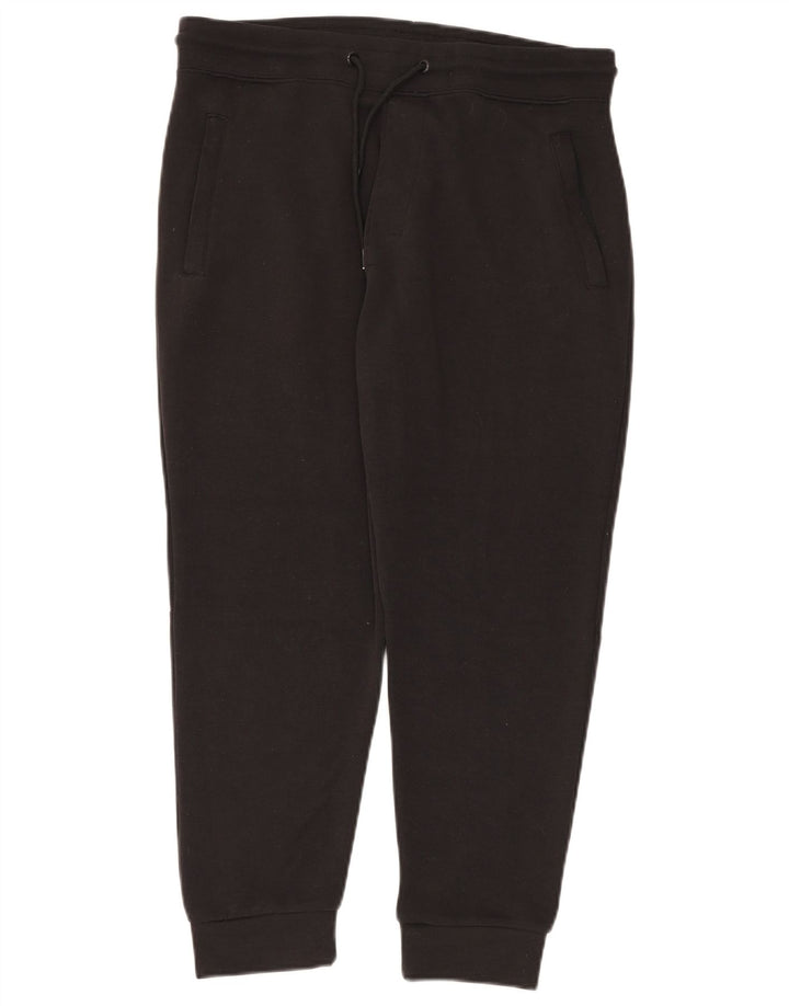 ZARA Γυναικεία αθλητική φόρμα Παντελόνια Joggers UK 14 Large Black Polyester