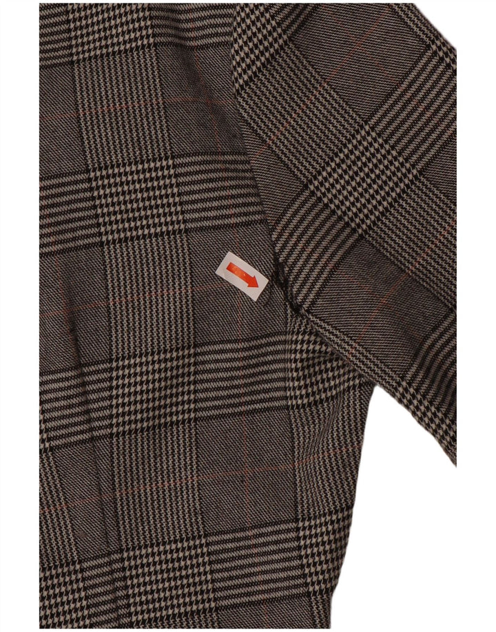 Γυναικείο φόρεμα ZARA με μανίκια 3/4 UK 6 XS Grey Houndstooth