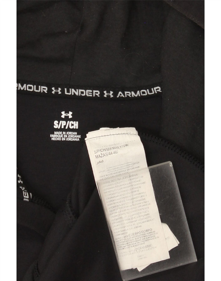 Ανδρικό πουλόβερ με κουκούλα με φερμουάρ UNDER ARMOR Μικρό μαύρο βαμβακερό