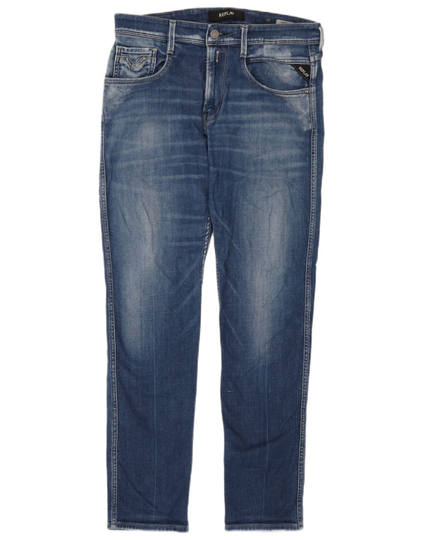 Replay Ανδρικό Anbass Slim Jeans W32 L32 Μπλε βαμβακερό