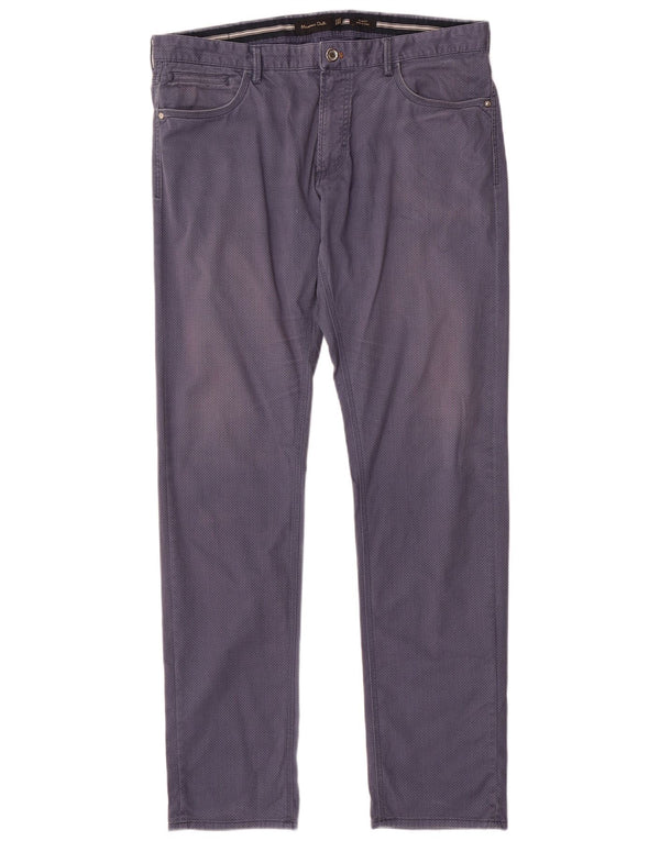 MASSIMO DUTTI Ανδρικό παντελόνι casual EU 44 Large W34 L33 Navy Blue Spotted