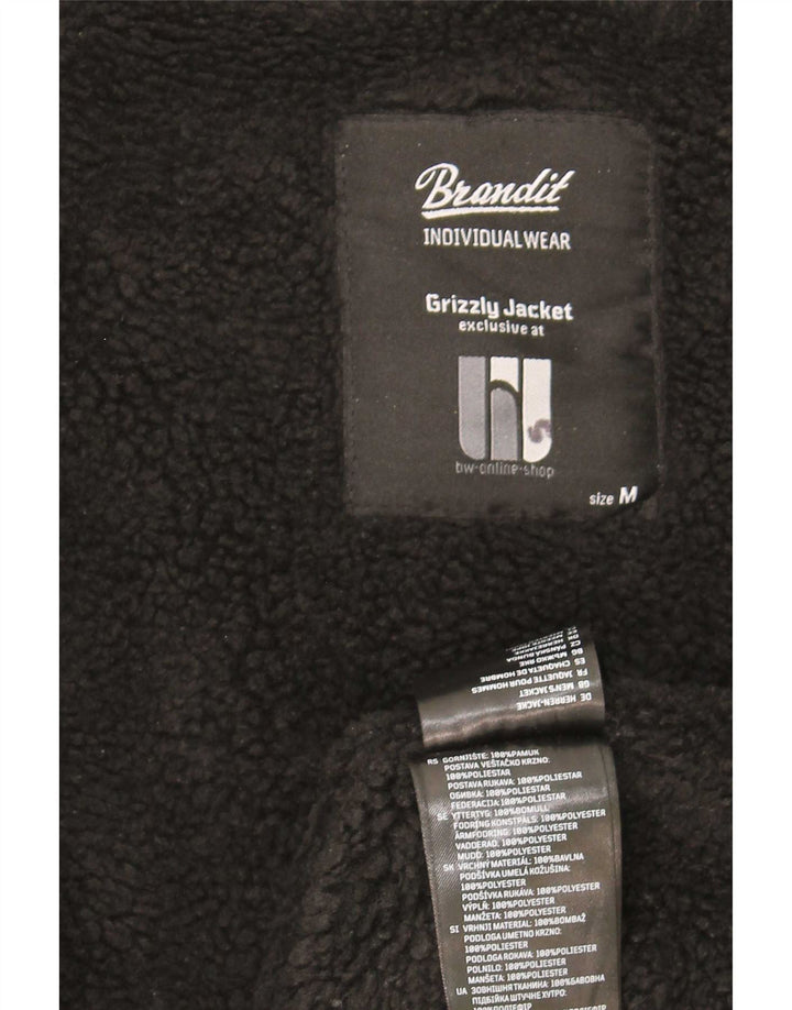 Ανδρικό μπουφάν με κουκούλα Brandit UK 38 Medium Black Polyester