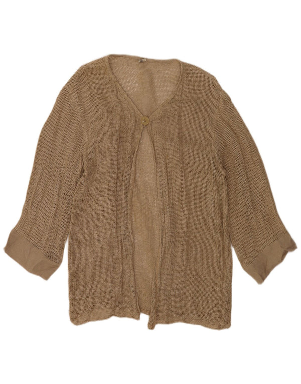 Vintage Γυναικεία See Through 1 Button Set 2 Piece UK 12 Medium Beige