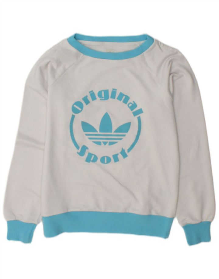 Γυναικείο Φούτερ Adidas Graphic Jumper IT 46 Large White Polyester