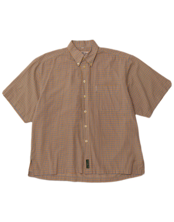 BEN SHERMAN Ανδρικό κοντομάνικο πουκάμισο μεγάλο πολύχρωμο καρό