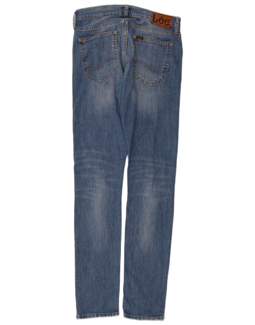 Lee Womens Luke Distressed Slim Jeans W29 L32 Blue Cotton