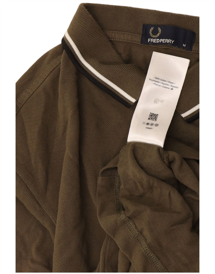 Fred Perry Ανδρικό πουκάμισο πόλο από μεσαίο χακί βαμβακερό