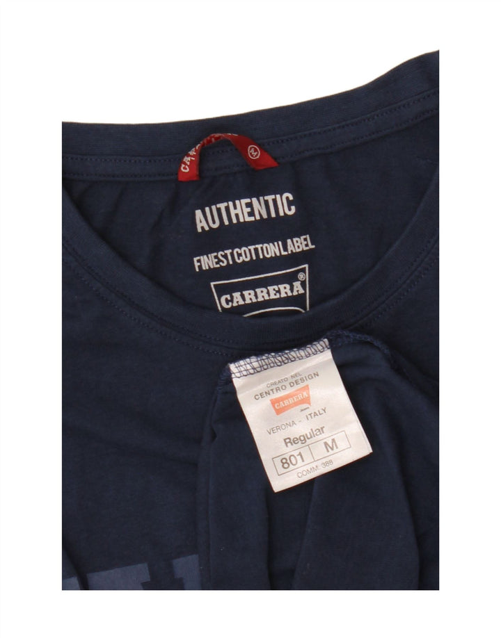 Ανδρικό γραφικό T-Shirt CARRERA Τοπ μεσαίο μπλε ναυτικό βαμβακερό