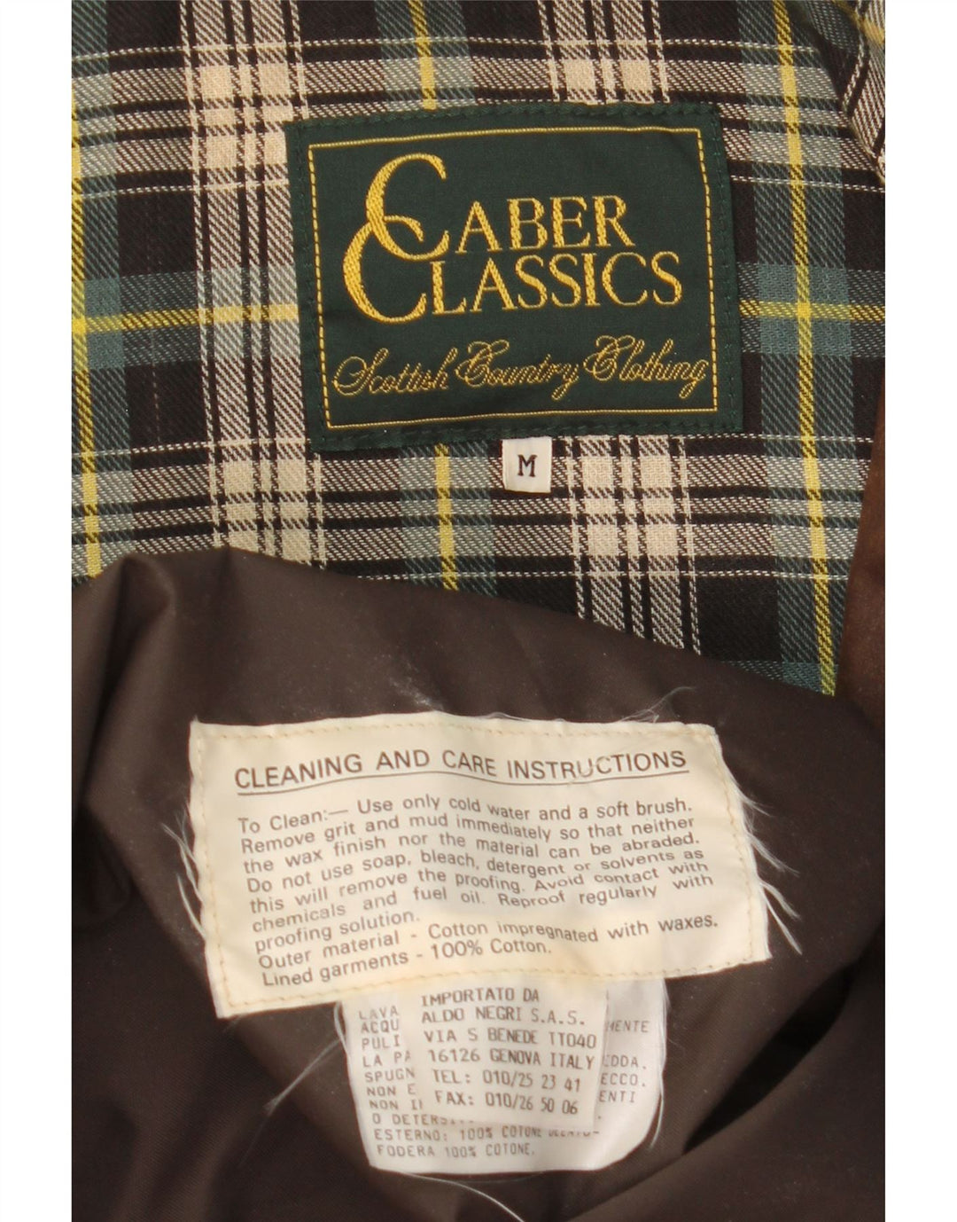 Caber Classics Ανδρικό κερωμένο βαμβακερό μπουφάν UK 38 μεσαίο καφέ βαμβακερό